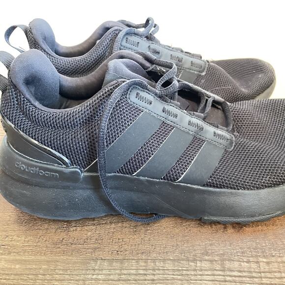 Adidas Women's Cloudfoam Comfy Black Running Sneaker Size 7 - Picture 6 of 11